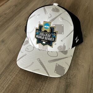 White and Black NCAA 2025 Men's College World Series Hat *Louisville Cardinals